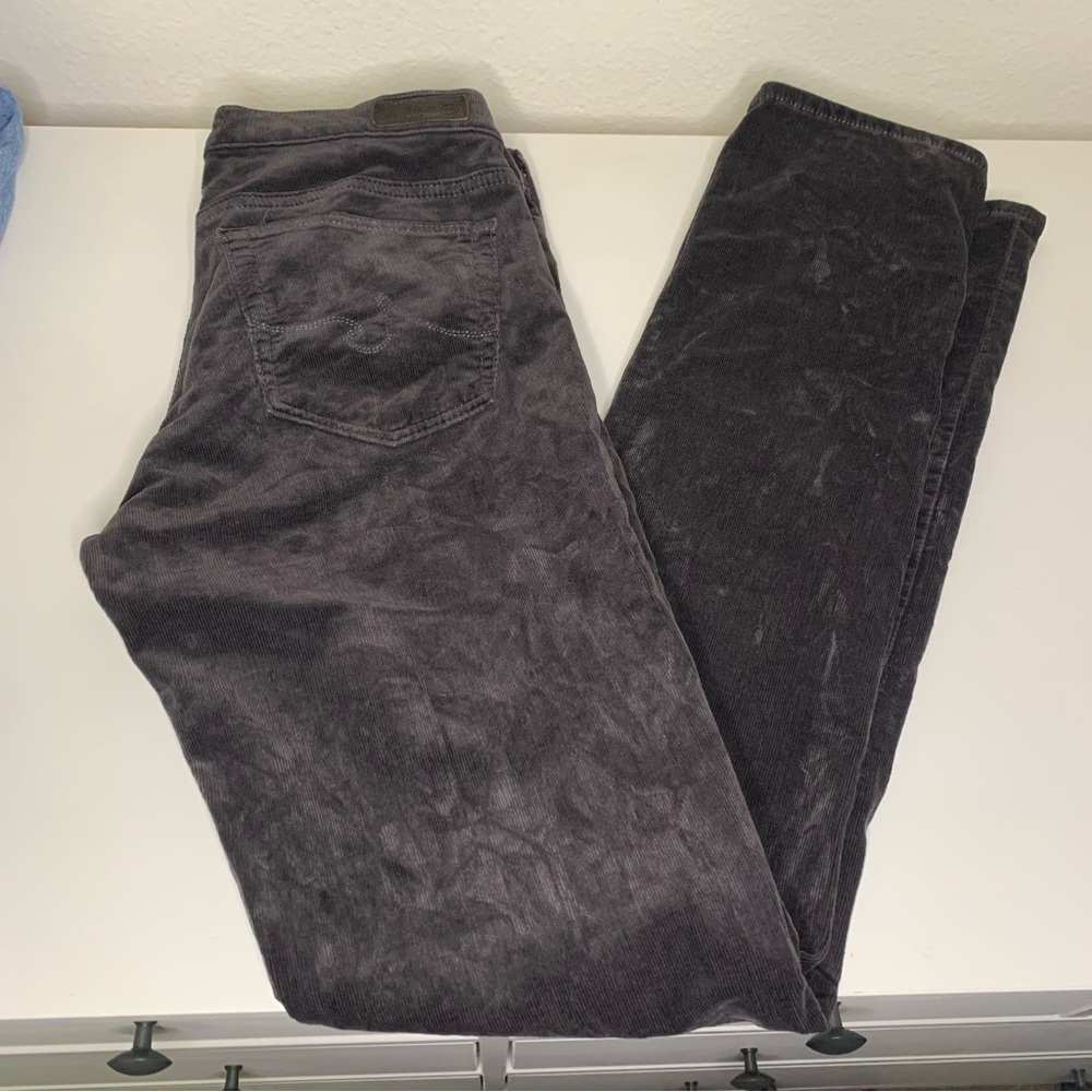 AG The Stevie Slim Straight Brown Corduroy Pants Brown 27R